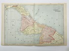 Antique Central America Map 1901 Guatemala Costa Rica Panama Original 14    X 22   