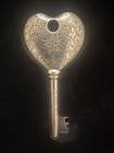 2022 Key To My Heart Cook Islands Antiqued 1oz 999 Silver Key W box   Coa