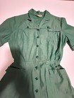 Girl Scouts Dress Uniform Size 10 Green Cotton Button Front Vintage