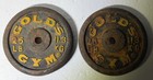 Gold   s Gym Vintage Olympic 25 Lb Weight Plates 2x25lb Total 50 Lbs 1    Hole Rare