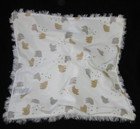 Just One You Bear Security Blanket Baby Lovey White Gray Tan Moon Carters 68167