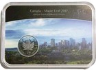 2017  5 Canada Colored Maple Leaf Antique Finish 1 Oz Silver Coin With Blister 