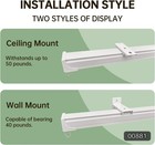 Ceiling Curtain Track 9ft Aluminum Wall Ceiling Mount White  r011