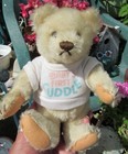 Vintage White Mohair Steiff Teddy Bear  Baby S 1st Cuddle Shirt No Ear Button 8 