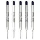 5pcs Parker Quink Ball Refills Black Ink Fits My Store Ballpoint Pens