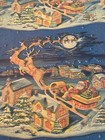 Vintage 1940s 1950s Santa In His Sleigh Wrapping Paper