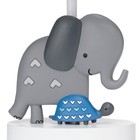 Bedtime Originals Jungle Fun Gray Elephant turtle Nursery Lamp With Shade   Bulb