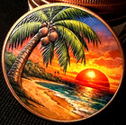 1 Oz Colorized Florida Copper Round  999 Fine Copper Palm Beach Coin