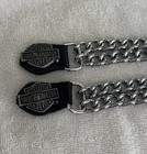 Vintage Harley-davidson Leather Chain Vest Extenders Pair Of 2