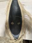 Vintage African Hand Carving Wood Tribal Wall Hanging Mask With Hair