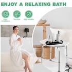 Shower Chair Seat 300lb Bath Stool Padded Height Adjustable Bathtub Seat Bench