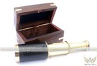 Vintage Leather Antique Brass Telescope Marine Nautical Pirate Spyglass X-mass