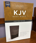 Kjv Bible Giant Comfort Print Red Letter Edition Brown Leathersoft Brand New 
