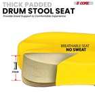 5 Core Drum Throne 4  Padded Stool W Backrest Airlift Adjustable W 441lb Capcity