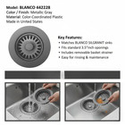 Blanco 442228 Metallic Gray Silgranit-matched Kitchen Drain Basket Strainer 3 5 