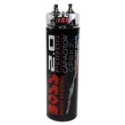 Boss Cpbk2 2 Farad 20-volt  Digital Voltage Car Audio Power Capacitor  Led Black
