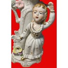 Victorian Girl Vase Flower Planter  Vintage Ceramic