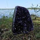 Extra Large Polished Amethyst Druze Crystal Cluster With Cut Base   2 Pounds Ea 