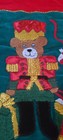 Vintage Toy Soldier Drummer Teddy Bear Embroidered Christmas Stocking 