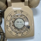 Vintage Dial Rotary Telephone Bell Systems Western Electric Beige Tan 500dm