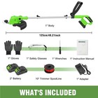 Electric Cordless Grass String Trimmer Lawn Edger Weed Wacker Cutter   2 Battery