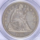 1860-o Seated Liberty Dollar Pcgs Xf45 Choice Coin Nice Eye Appeal
