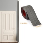 8ft X 3in Wide Floor Transition Strip  Dark Gray Self Adhesive Vinyl Threshold S