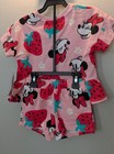 Disney Minnie Mouse Girls 2-piece T-shirt Shorts Set Strawberry Nwt 12m Sold Out