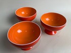 Vintage 1960s Holt Howard Burnt Orange Dessert Bowl Set Japan Ceramic Retro