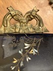 Antique French Cobalt Blue Porcelain Ormolu Cartel Wall Clock W chain Lion Heads