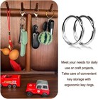 Key Ring Key Chain Pack Inch Split Round Metal Silver Keyring For Home Car