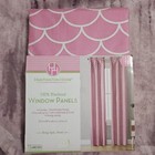 Huntington Home 100  Blackout Window Panels Pink Scalloped Aldi 2 Pair 27  X 84 