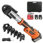1 2  -2  Pro Press Tool Pipe Crimping Kit Press Tool Battery Kit With 6 Jaws New