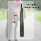 28-30 In Long 3 8 Lb Horse Tail Extension With Braided Horsehair Dark Gray