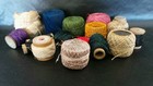 Vtg Lot Of Crochet Thread Cotton Very Old   4 W  Wooden Spools   J p Coats  more