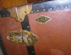 Antique Steamer Trunk Wardrobe W key - Likly Co  Rochester Ny - New Ship