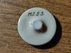 Antique Satsuma Button - Kingfisher Bird Sign Mj 53 - Hand Painted Gold 1   1 8 