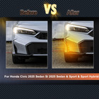 Led Front Bumper Fog Light Drl Sequential Turn Signal For 2025 Honda Civic Sedan