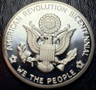 Vintage 1976 Us Mint Sterling Silver Bicentennial Statue Of Liberty Coin Medal