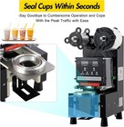 Cup Sealing Machine 500-650 Cups hour 90 95mm Automatic Electric Sealer