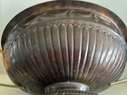 Vintage French Brass copper Pedestal Urn W  Brass Handles 20 25   
