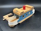 Vintage Brio Wooden Railway Accessories Lot Bridge Ferry Station Made In Sweden