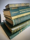 Lot Of 7 Vintage Antique Hardcover Books Green Staging Prop Decor Library Ornate