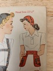 Vintage 1940s Simplicity 3917 Dickey Calot Bag Pattern With Embroidery Uncut