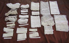 Lot 22  Yds White Lace trims Remnants Sew- J journal Doll Wedding  Crafts New