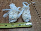 1920s Antique Baby Shoes Hand Embroidered Museum Crochet Newborn 