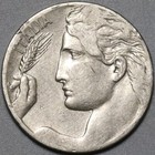 1913 Italy 20 Centesimi Vf  Flying Woman Coin  24122405r 