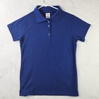 Playerytees Boys Kids Unisex Polo Shirt Sz Medium Blue Short Sleeve Collared New