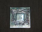 Vintage 2 3 8  X 2 3 8  Metal Compact Makeup Mirror Initial  b 