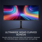 Packard Bell 34  1800r Curved Ultrawide Monitor  3440x1440 Qhd  165hz  Vesa